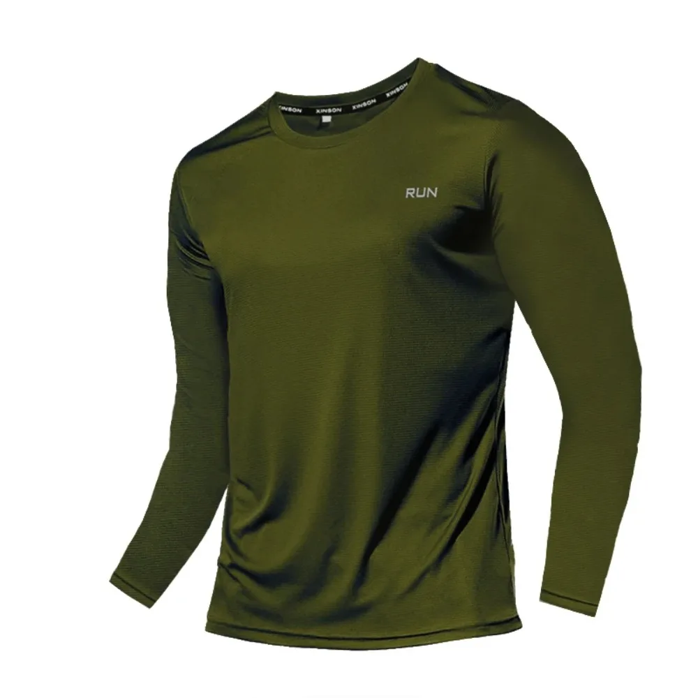Spring-Autumn Quick-Dry Breathable Sports Fitness Long-Sleeved T-Shirt Men Women Team Training  Running - Hiking - Cycling Shirt