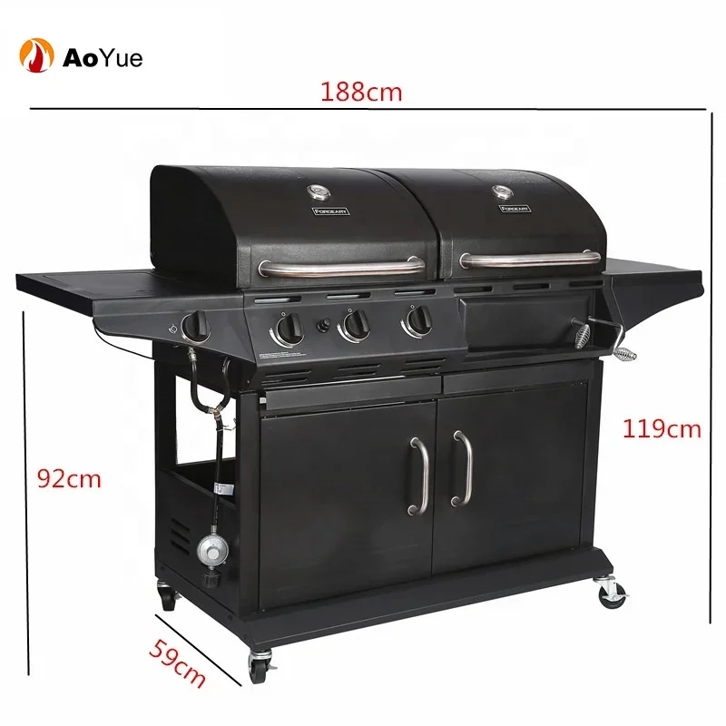 Gas and Carbon Oven Grill Smokeless Barbecue Equipment BBQ