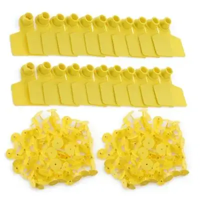 

100pcs Pig Durable Tpu Livestock Id Tags Animal Ear Tags For Farm Sheep Cattle Horse Ear Tag Supplies Resistant