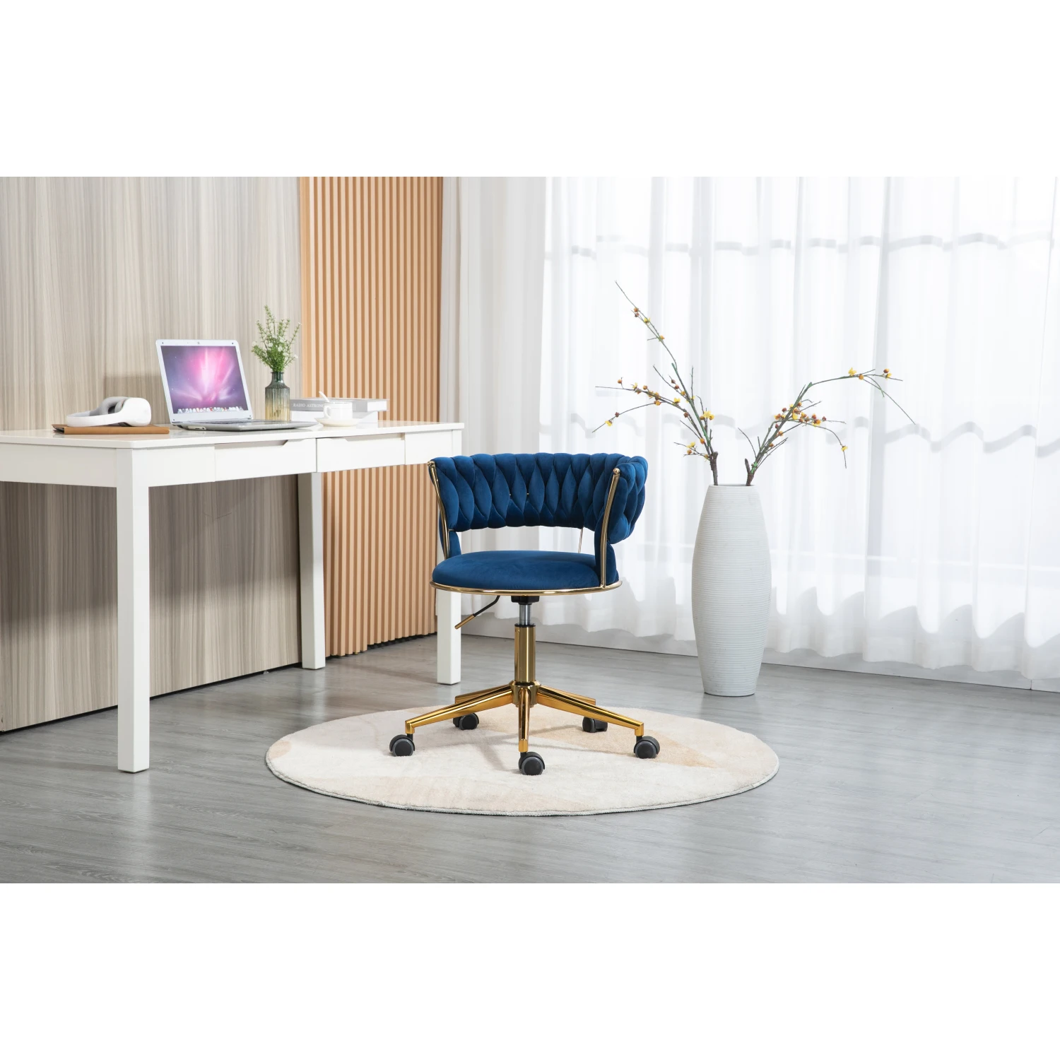 Modern Adjustable Executive Swivel Task Chair for Small Space, Living Room, Make-up, Studying - COOLMORE