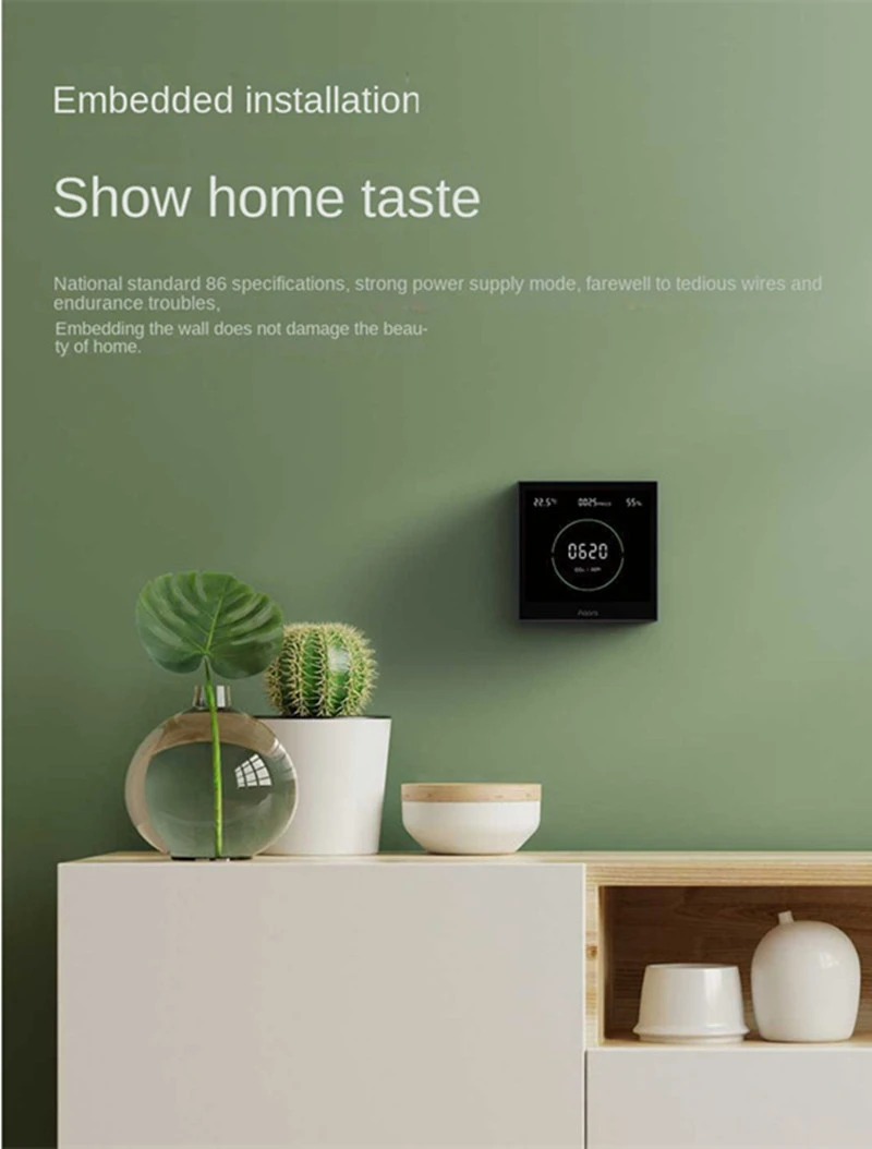 Aqara-Painel Monitor de Qualidade do Ar para Home App, CO2 direcional, PM2.5, Monitoramento de Temperatura e Umidade, New Home App