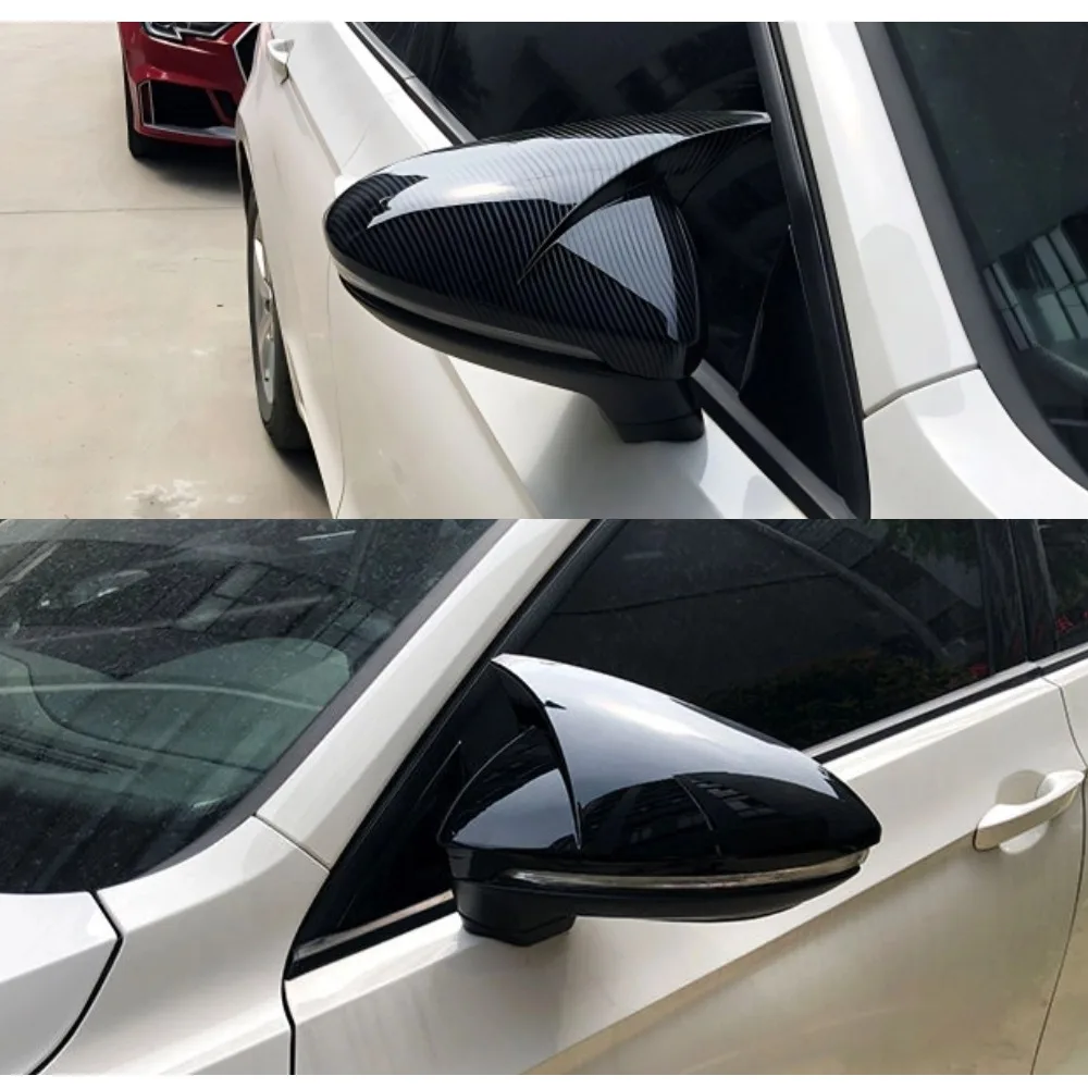 

For 2014-2019 Glossy Black Rearview Side Mirror Cover for VW Golf7 7.5 MK7 MK7.5 GTI R GTE GTD Wing Cap Exterior Case Trim Acce