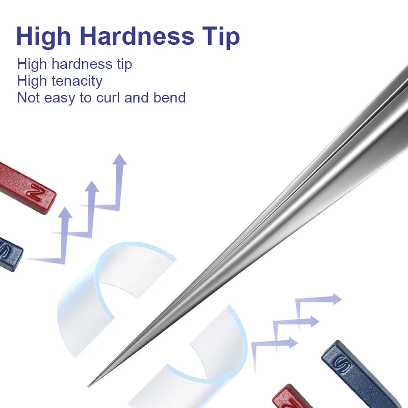 Imagem -03 - Gan 11 Gan 15-extra Hard Pinças Anti-magnéticas Componente Eletrônico Chips Repair Tool Pinças Precision