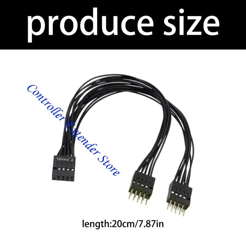 N84B 9Pin إلى 9Pin Cable Spiner Cable 1 to 2 Mainboard 9Pin تمديد محول سلك الخائن للوحة الأم