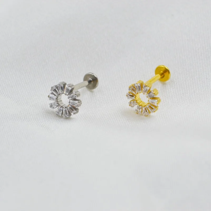 10 قطعة 16 جرام جميع G23 التيتانيوم ASTM F136 فراشة تشيكوسلوفاكيا الشفاه Labret بار الأذن اللولب الزنمة الرخ بار هيئة ثقب المجوهرات تألق جديد