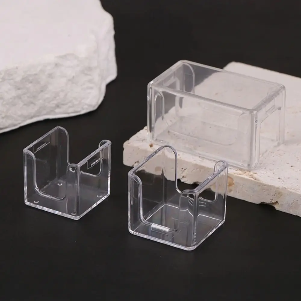 1 pz nuova scatola di gesso trasparente resistente all'umidità 1/2 griglie scatola acrilica cubo di plastica portaoggetti biliardo