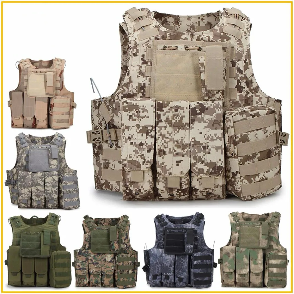 FX Camouflage Hunting Military Tactical Vest, Wargame Body Molle Armor, CS SWAT Team, Outdoor Jungle Equipment