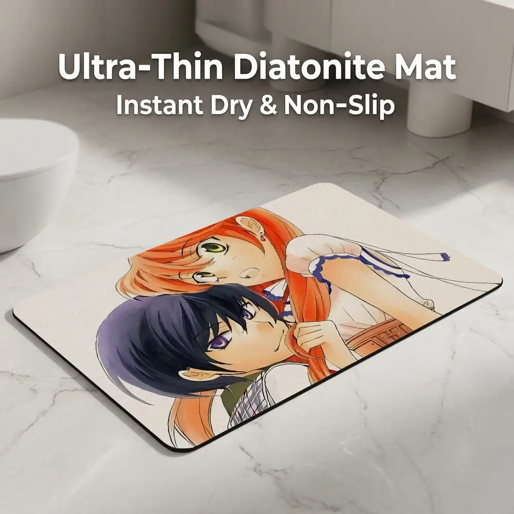 AnimeStudio S-Studio P-Pierrot Floor Mat Diatomite Bath Mat, Quick Dry, Absorbent, Multi-Scene Mat