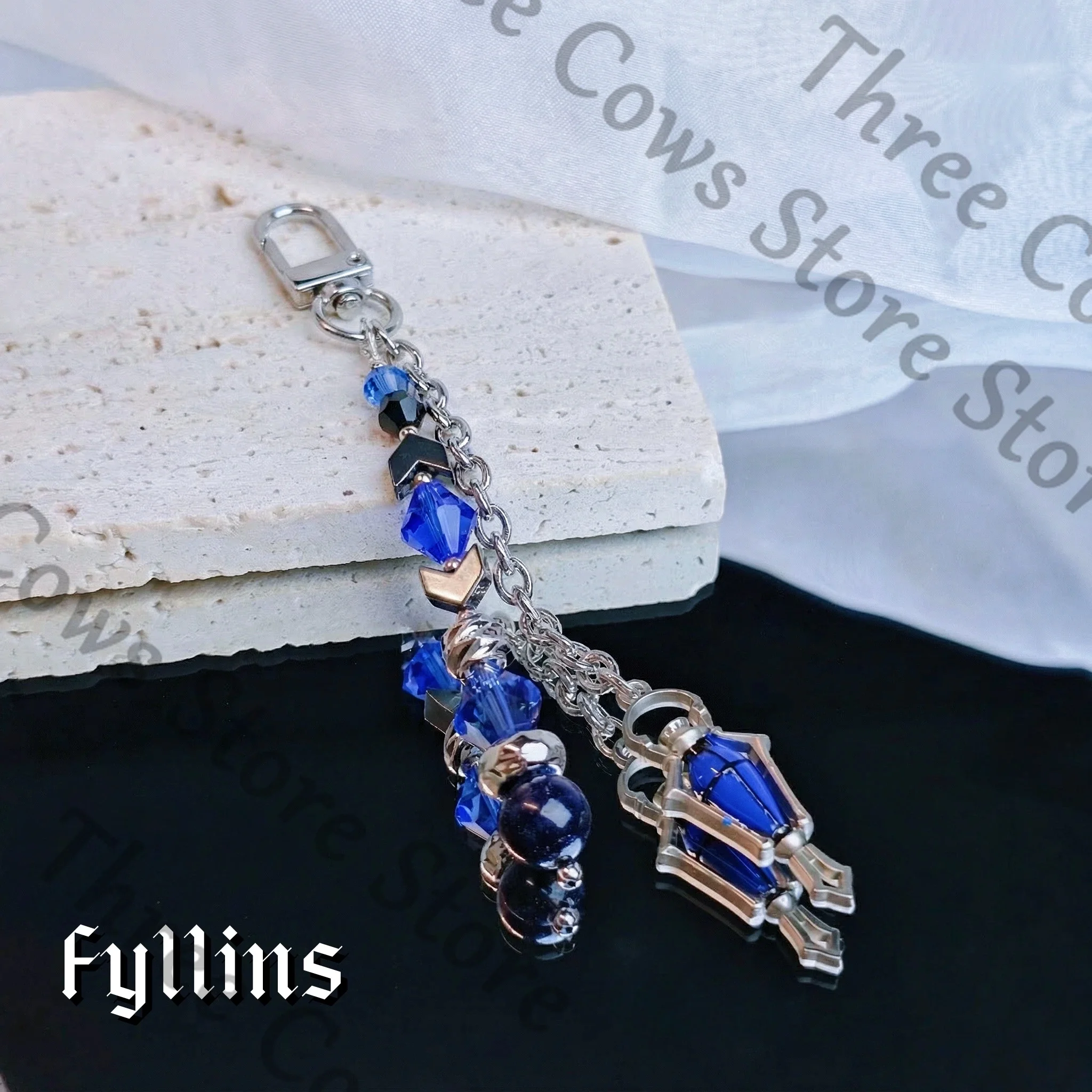 

Original Anime Genshin Impact Kyryll Chudomirovich Flins Cosplay Cartoon Phone Strap Handmade Keychain Mobile Chain Keyring Gift