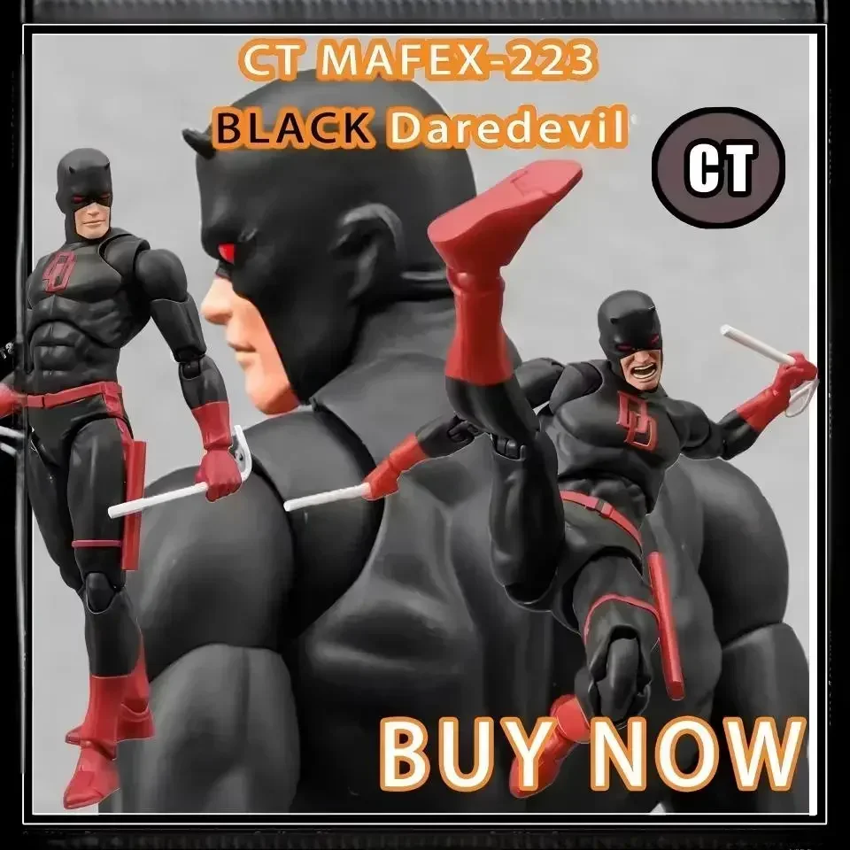 متوفر ألعاب Ct دارديفيل أسود أحمر الشكل SHF Mafex 223 النسخة الهزلية أنيمي عمل الشكل تمثال تمثال نموذج هدايا ألعاب أطفال