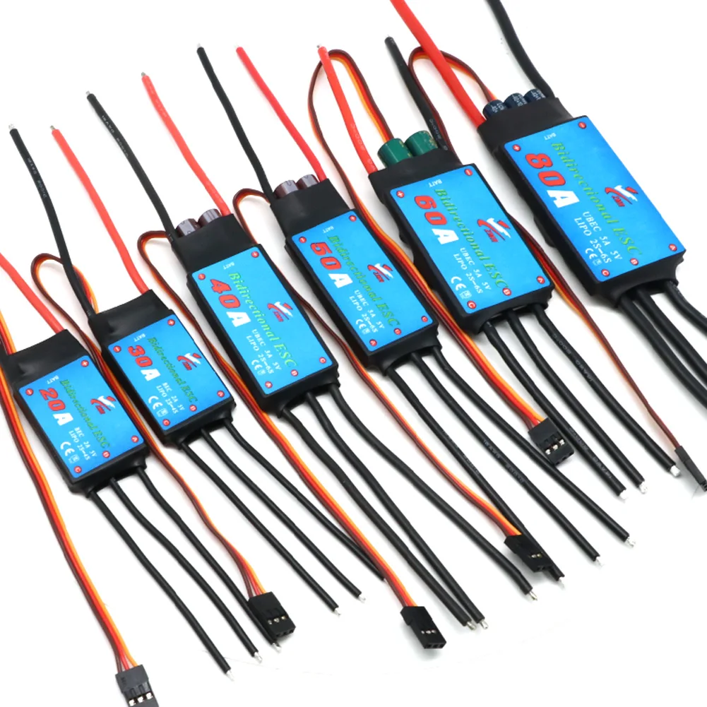 ZMR 12A/20A/30A/40A/50A/60A/80A Bidirectional Brushless ESC for Remote Control Ship Pneumatic Underwater Propelle