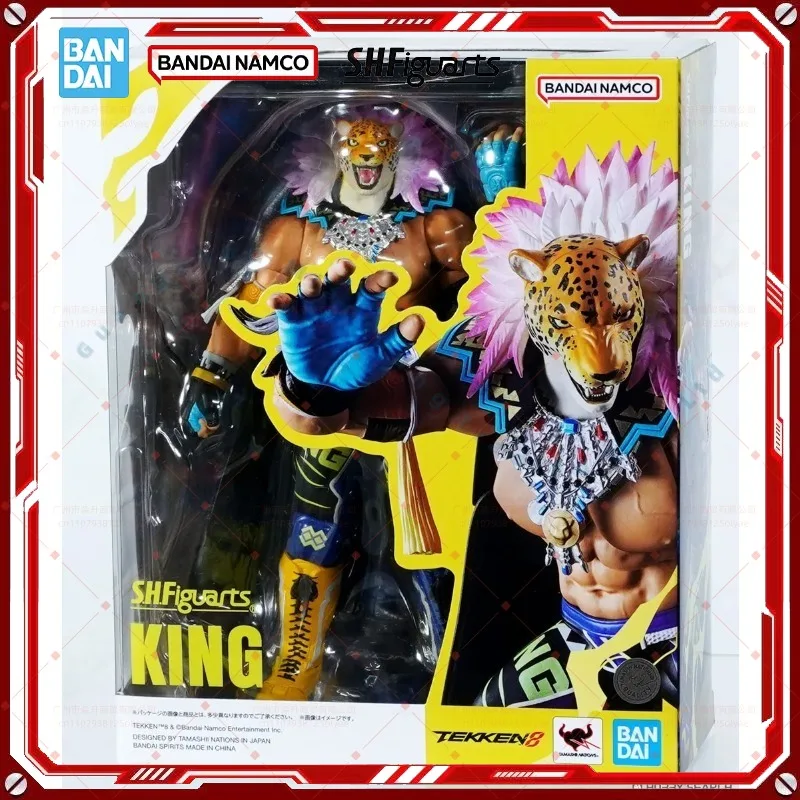 

Original box Bandai SHF TEKKEN 8 Anger of the beast KING Figure Finished Model kit Anime full Action Toy Gifts for kids In shock