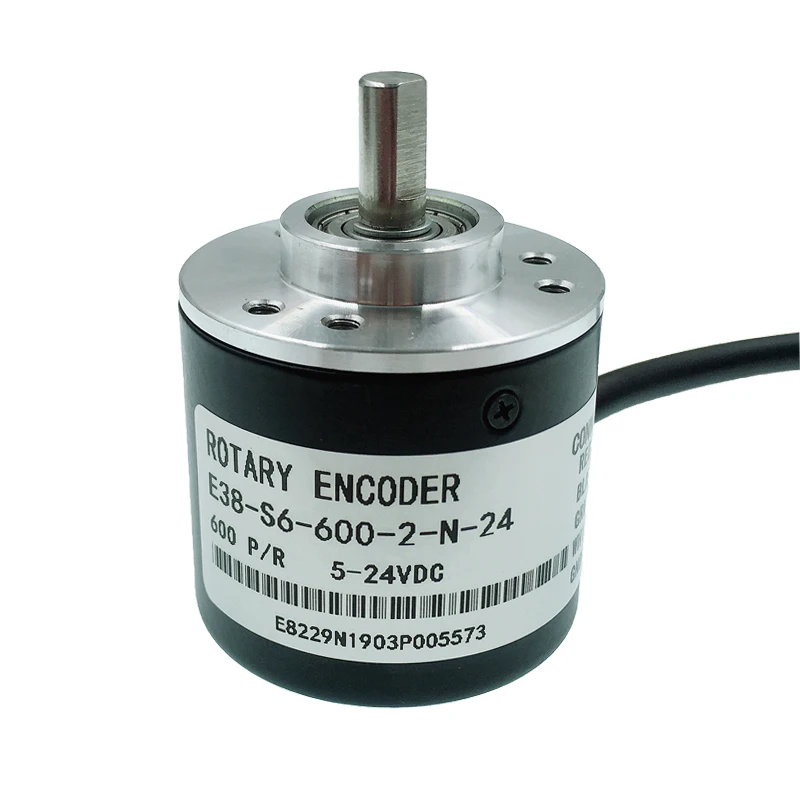 E38 Incremental Optical Rotary Encoder 5-24V DC 360P/R 400P/R 600P/R AB Two Phases 6mm Shaft outputing NPN or Voltage