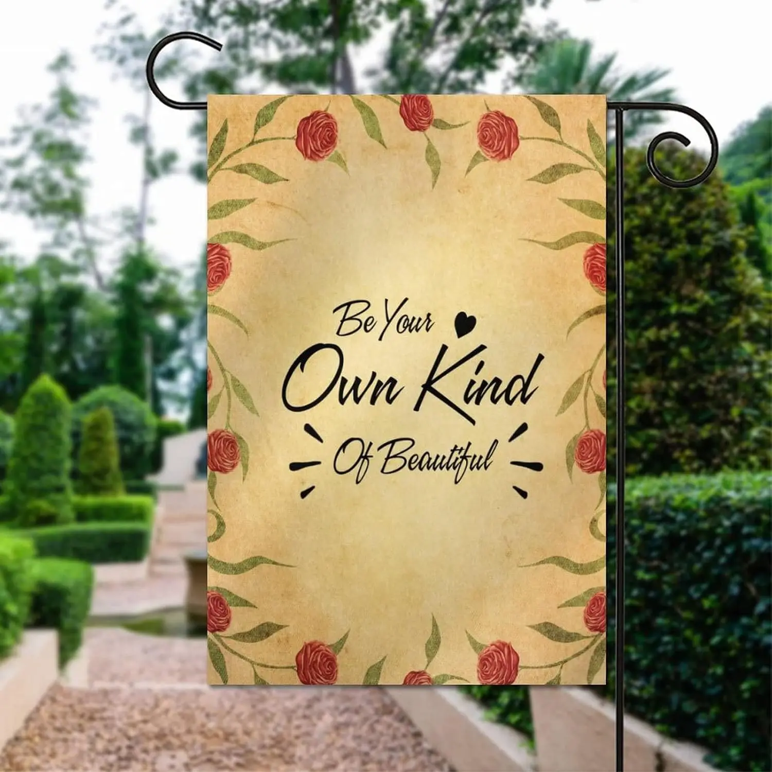Seasonal Garden Flags, Double-side Festival Yard Flag Be Your Own Kind Of Beautiful Garden Flags Banner Rustic Welcome House uui