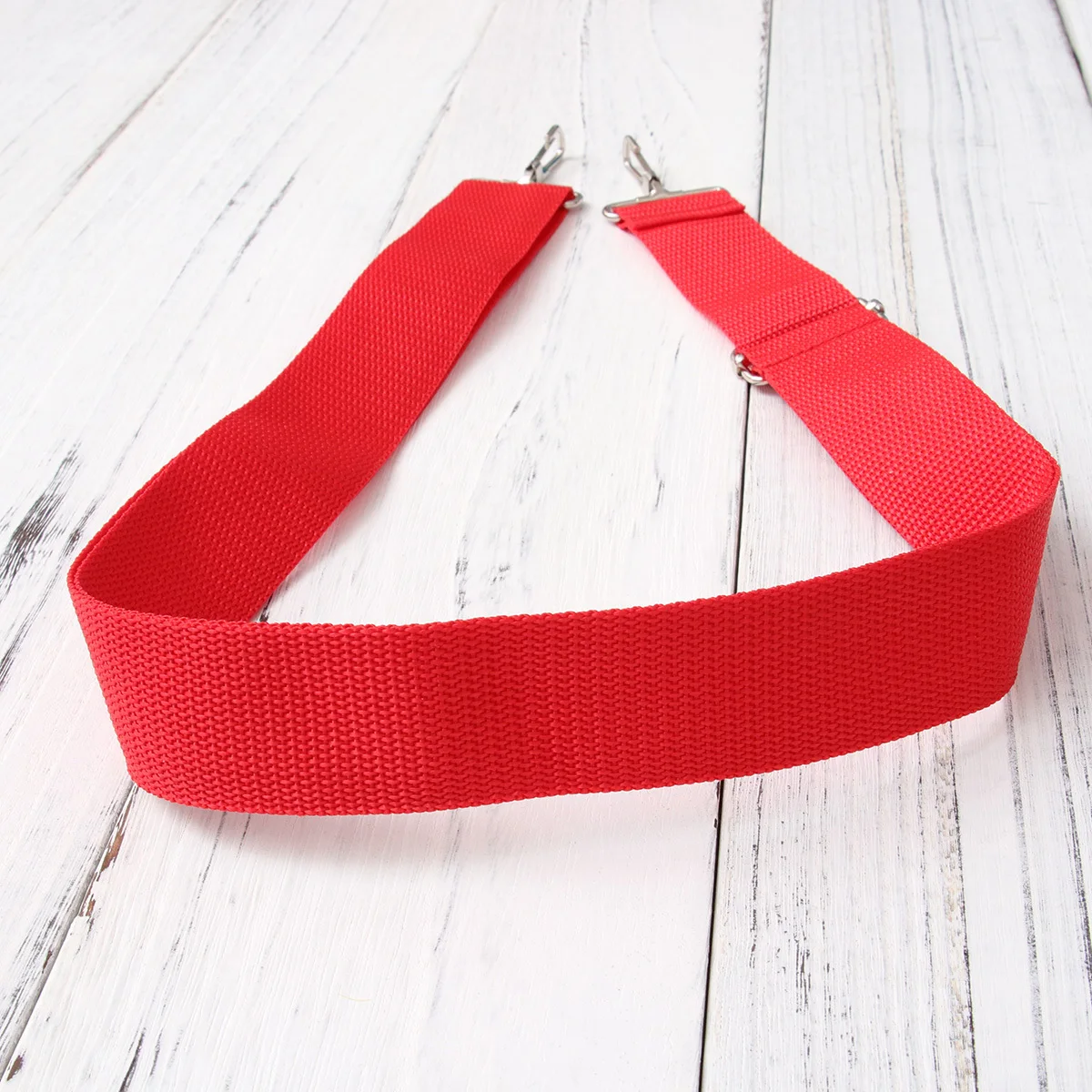 

Nylon Snare Drum Strap Metal Hook Red Adjustable Length Durable for Djembe Percussion Parade Marching African Drum Strap