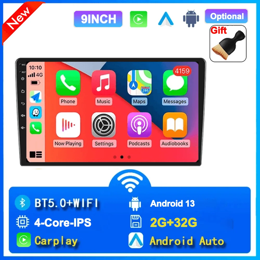 7/9/10 ''2 Din Android 13 auto Autoradio 64G Multimedia Video Universele Stereo Carplay gps Voor Volkswagen Nissan Hyundai Kia speelgoed