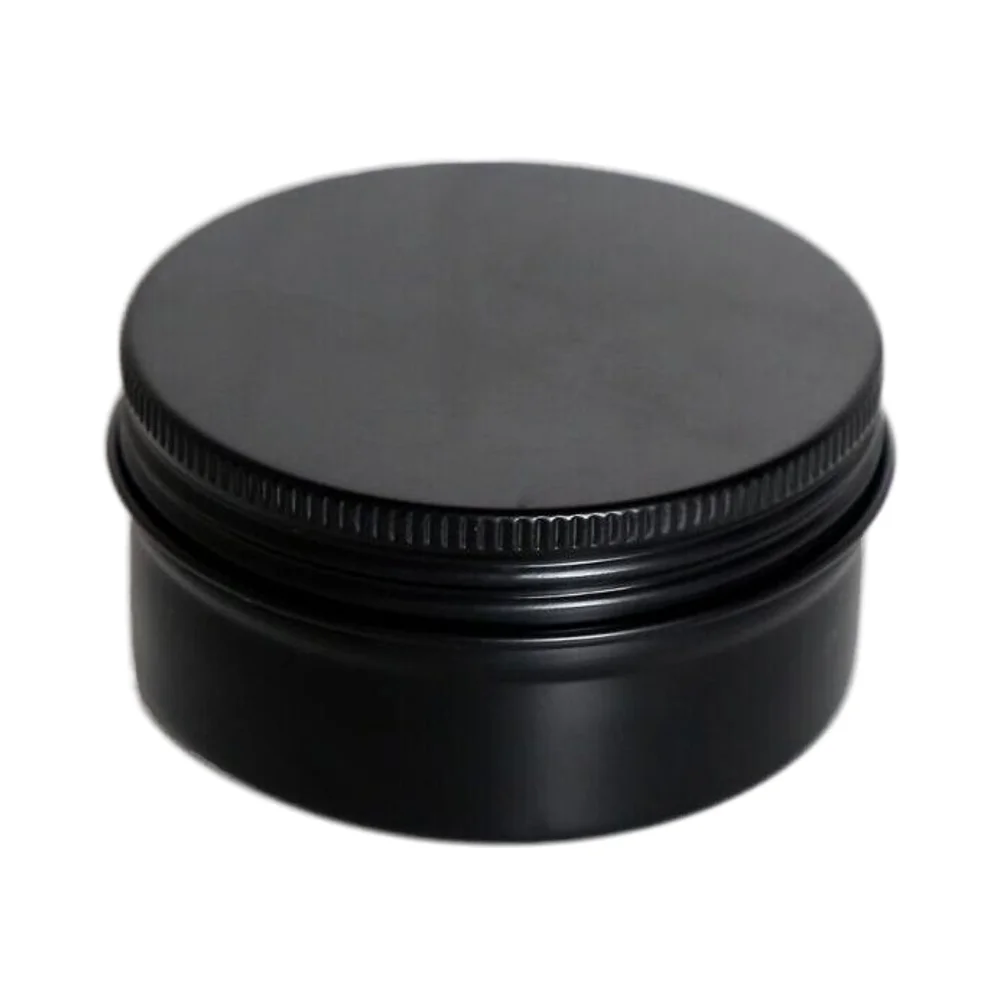 

50* 50ml Round Black Gold Silver Cosmetic Aluminum Jars Aluminum Cream Jar Aluminum Oil Hair Wax Skin Care Cream Cosmetic Jar