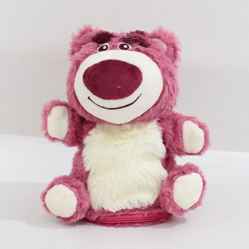 Disney Stitch Lotso Cartoon śliczne pluszowe pacynki kreatywne Kawaii Anime pudełko na artykuły biurowe obsadka do pióra torba do przechowywania na