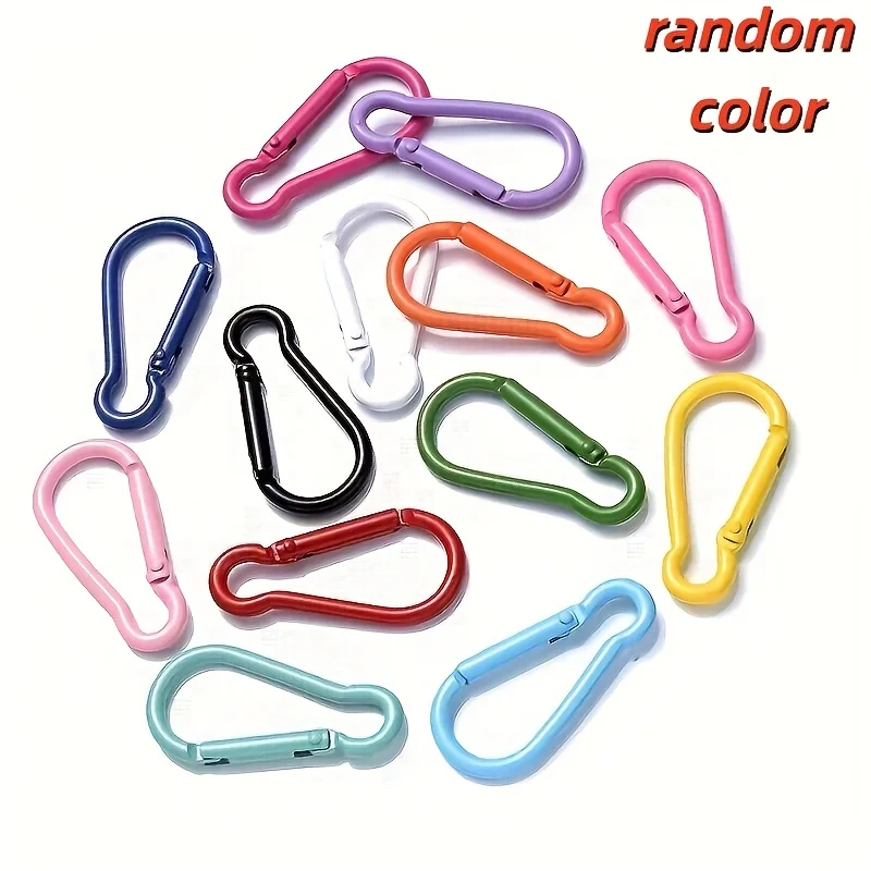 35pcs Multicolor Portable Charms Keychains Creative Storage Backpack Pendant Key Ring Multi-Purpose Hook Random Colors