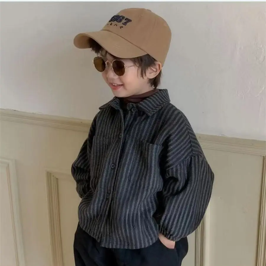 2024 new spring autumn Girls Kids Boys Thicken warmth shirt comfortable cute baby Clothes Children Clothing