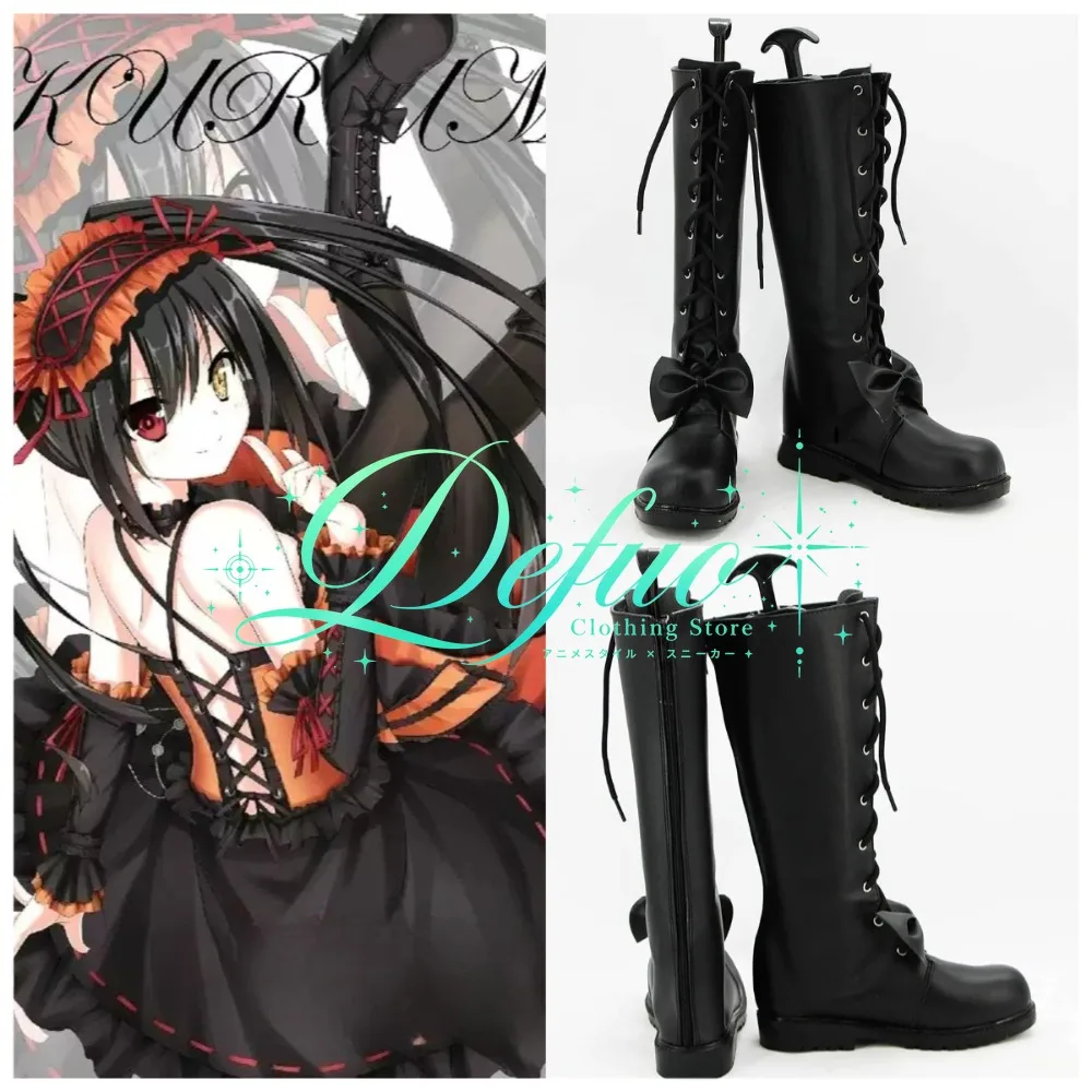 Anime Tokisaki Kurumi Anime Customize Cosplay Shoes Boots Halloween Party