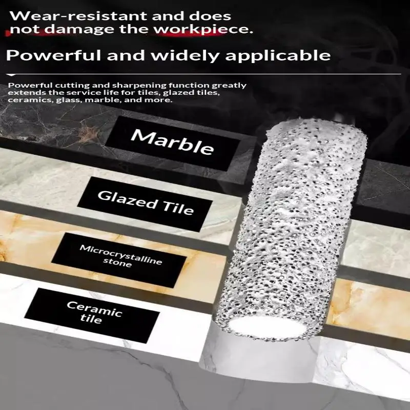 

2Pcs 5-12mm Vacuum Brazed Dry Drill Bit Set, Dual-Purpose for Porcelain, Granite, Tile or Marble, Dry/Wet Use