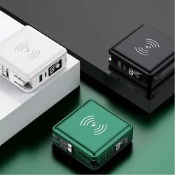 5 in 1 Wireless Charger Power Bank 15000mAh with Type C Cable AC Plug 22.5W Fast Charger for iPhone 17 Samsung Xiaomi Powerbank