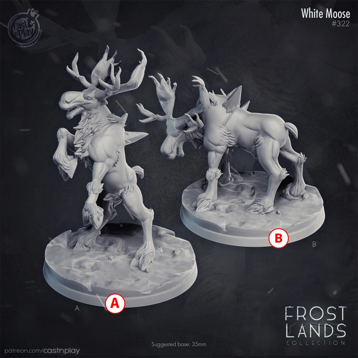 Modelo de Resina Miniatura Permafrost, Caçadora Humana Anão, Yeti Urso Polar Frost Gigante Dnd Xadrez De Guerra, Modelo Sem Pintar