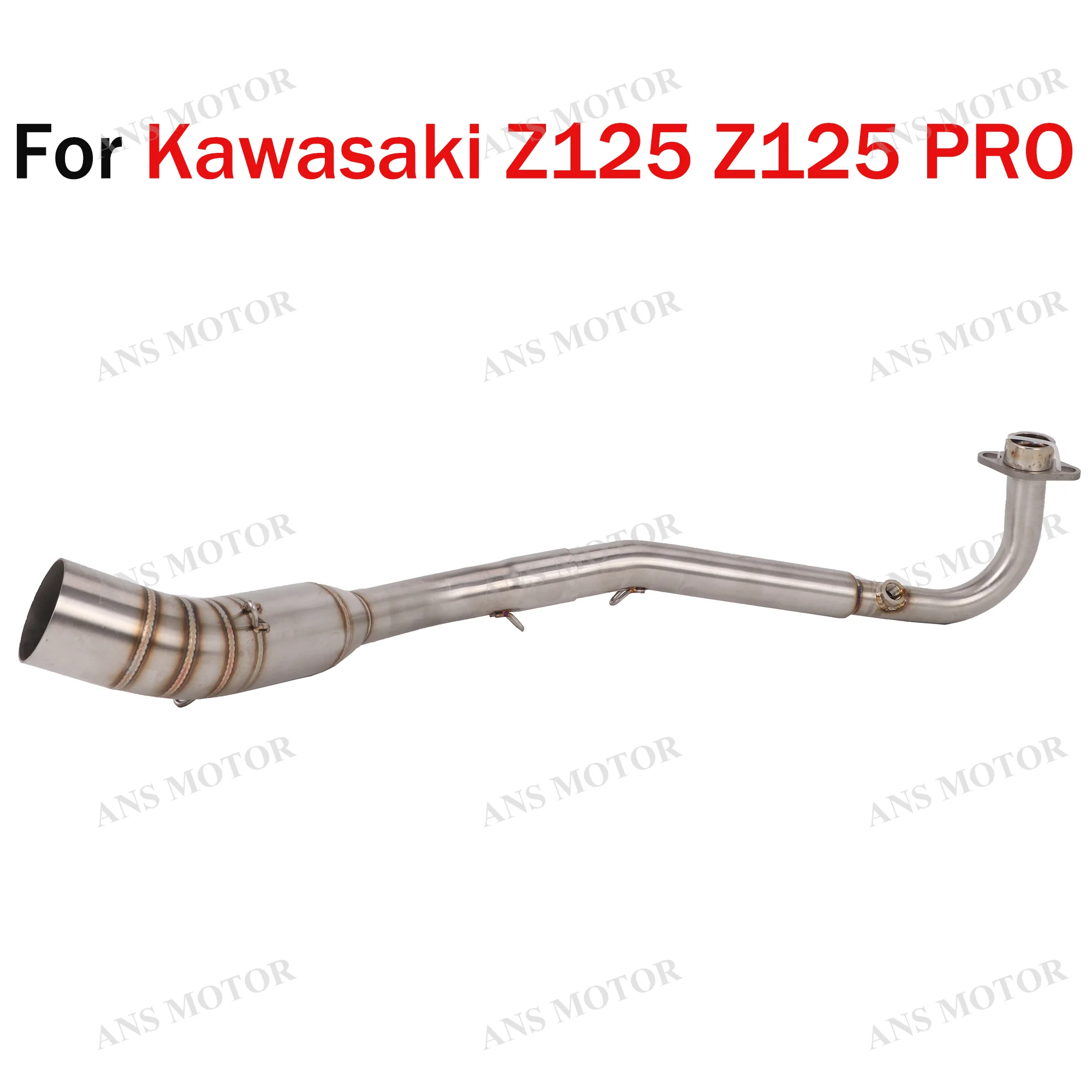 For Kawasaki Z125 Z125 PRO 2013-2023 Stainless Modify Exhaust Link Pipe 51MM Front Link Pipe