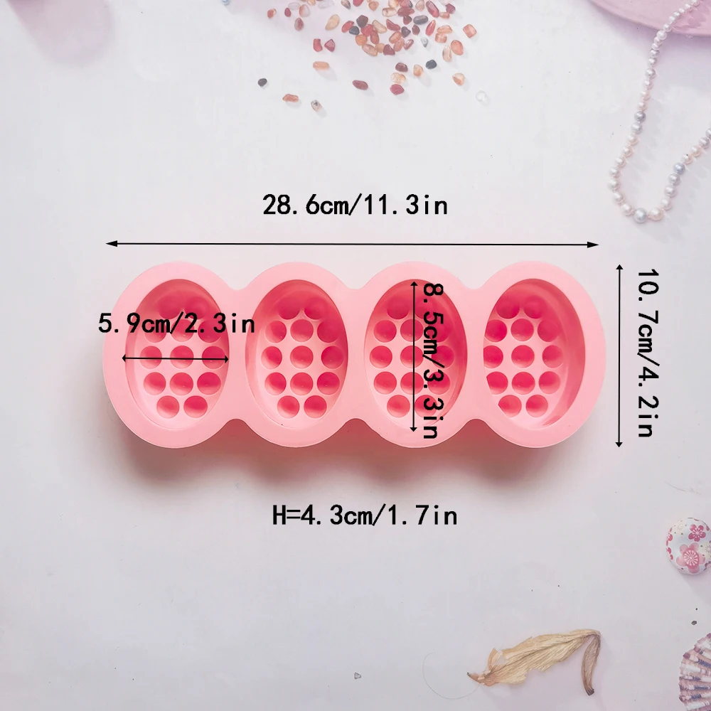 1pc 3D Silicone Soap Mold Massage Shape Mold for Massage Therapy Soap Making Tool Oval Spa Soap Mould Crafts Accessories