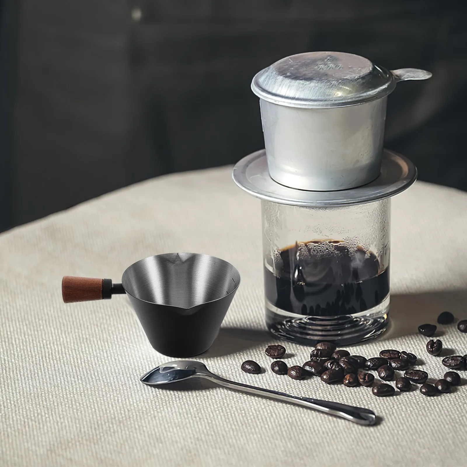 Professional Stainless Steel Espresso Pouring Cup with Spout Ergonomic Handle Multifunctional Milk Frothing Measuring Pitcher view 3