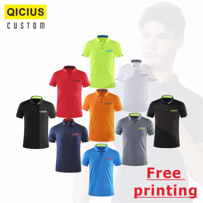 

Customized Quick Drying Polo Shirt For Men'sLapel Short Sleeved Ice Silk Breathable Design Printed Embroidery Top