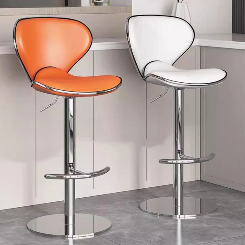 

Steel Design Counter Bar Chairs Stool Modern Style High Nordic Bar Stools Swivel Metal Silla Alta Para Barra Luxury Furniture