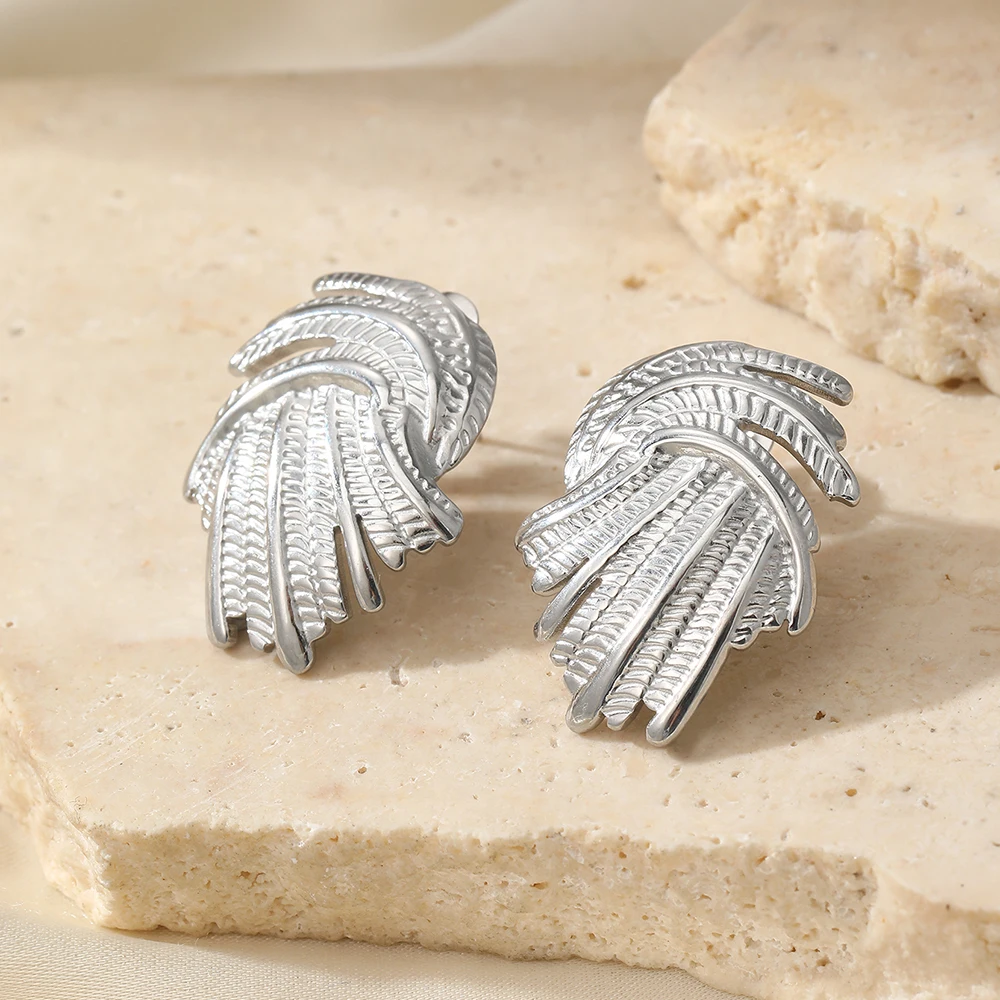 Stainless Steel Earrings Vintage New Fashion Design Geometric Alien Spiral Earrings For Women Jewelry Commuter Party Pairing