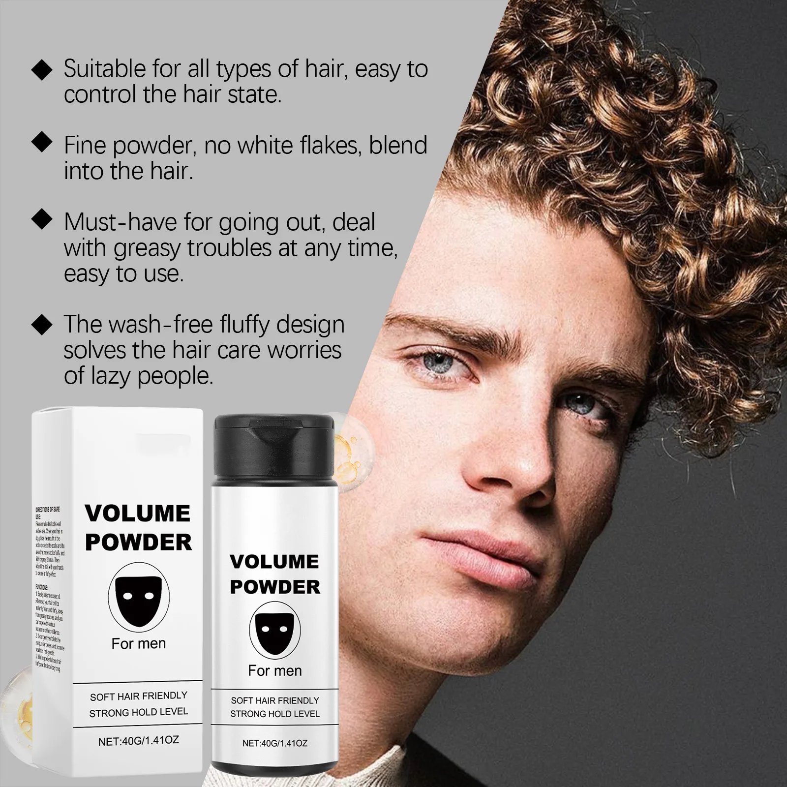 Volume Powder for Men Strong H - đánh giá và giá Men'S Grooming Wax