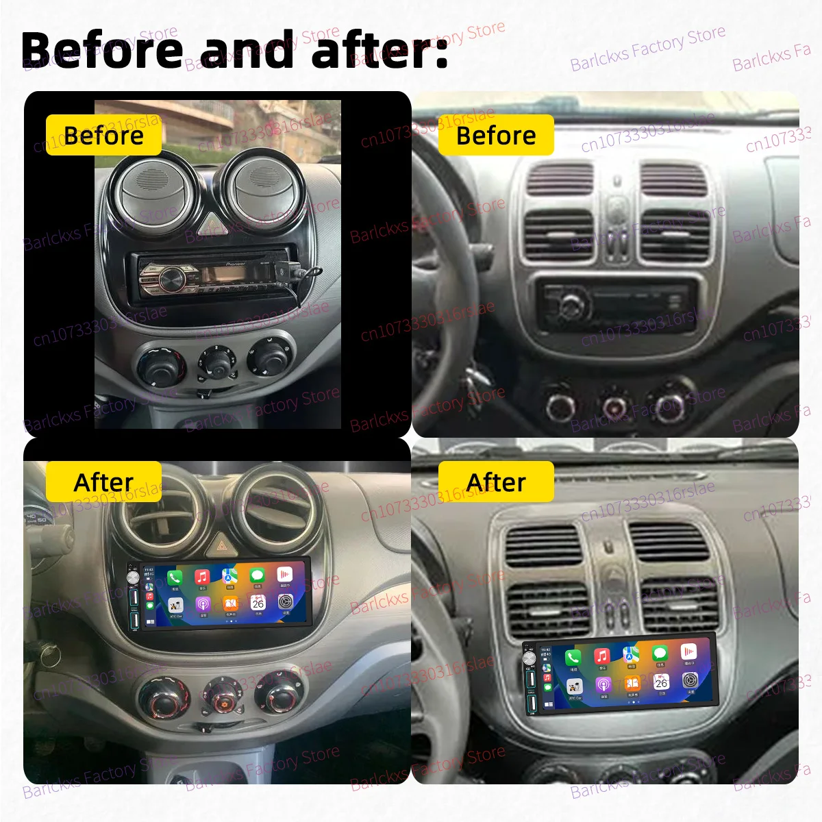 For Fiat Palio 2012-2018 Android 1Din Car Stereo 6.86 inch Screen Carplay GPS Car Multimedia Autoradio Radio Head Unit