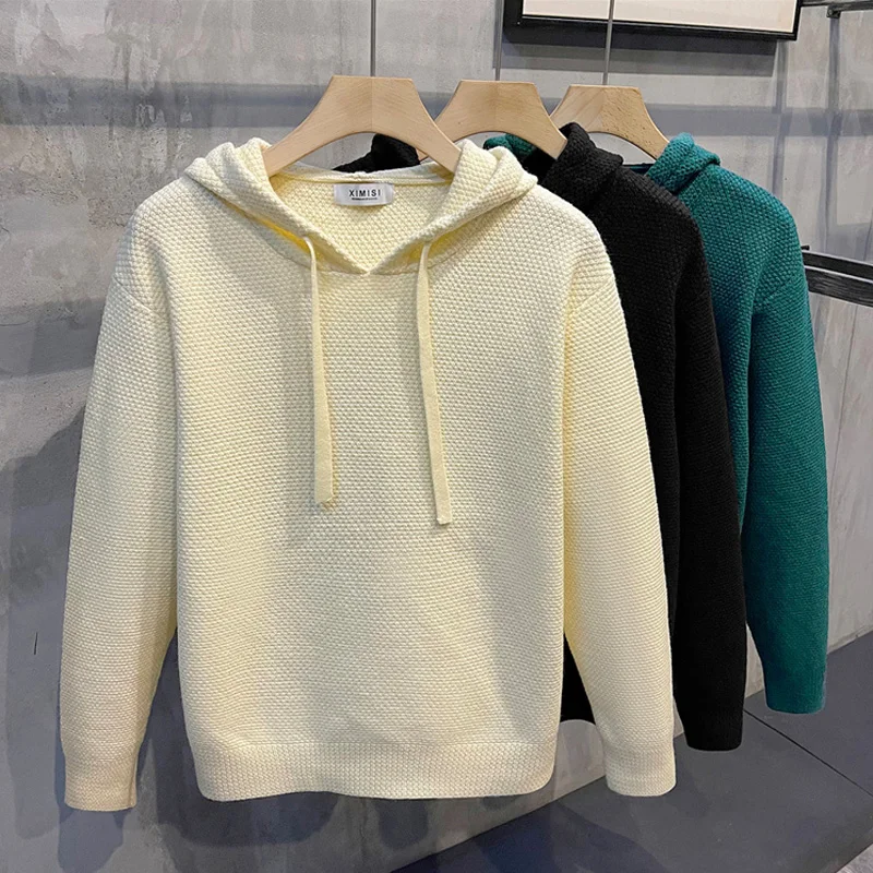 

Men's Knitted Hat Sweater Pure Color Long Sve Casual Autumn Winter New Sle Comfortable Simple Faion Warm Trendy Coat