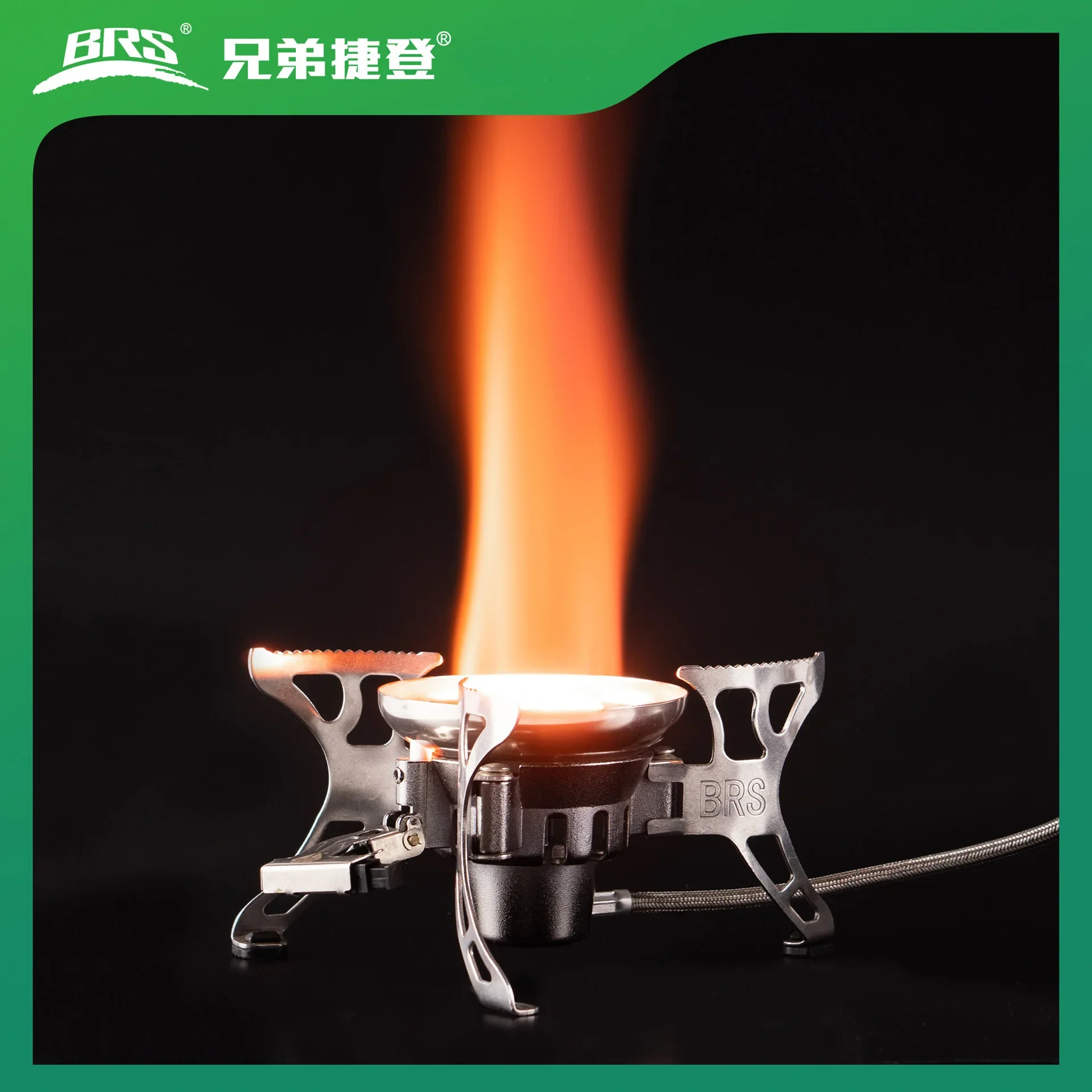 Estufa de Gas para acampar y senderismo al aire libre, gran potencia, portátil, plegable, a prueba de viento, utensilios de cocina, Picnic, adaptador de recarga de BRS-15 de 3500W