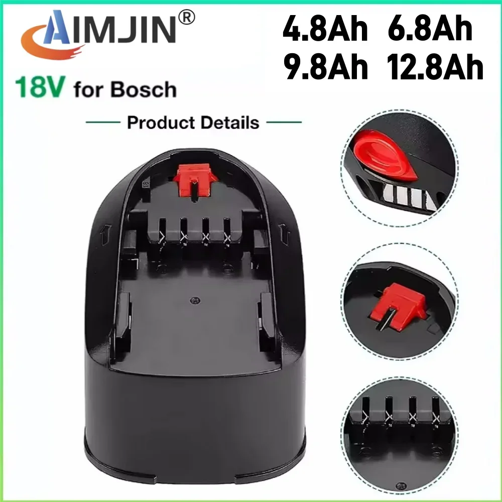 

4.8/6.8/9.8/12.8Ah Li-ion Rechargeable Battery 18V for Bosch Tools PSB PSR PST 18 Li-2 2607335039 2607335040 2607336208 (only fo