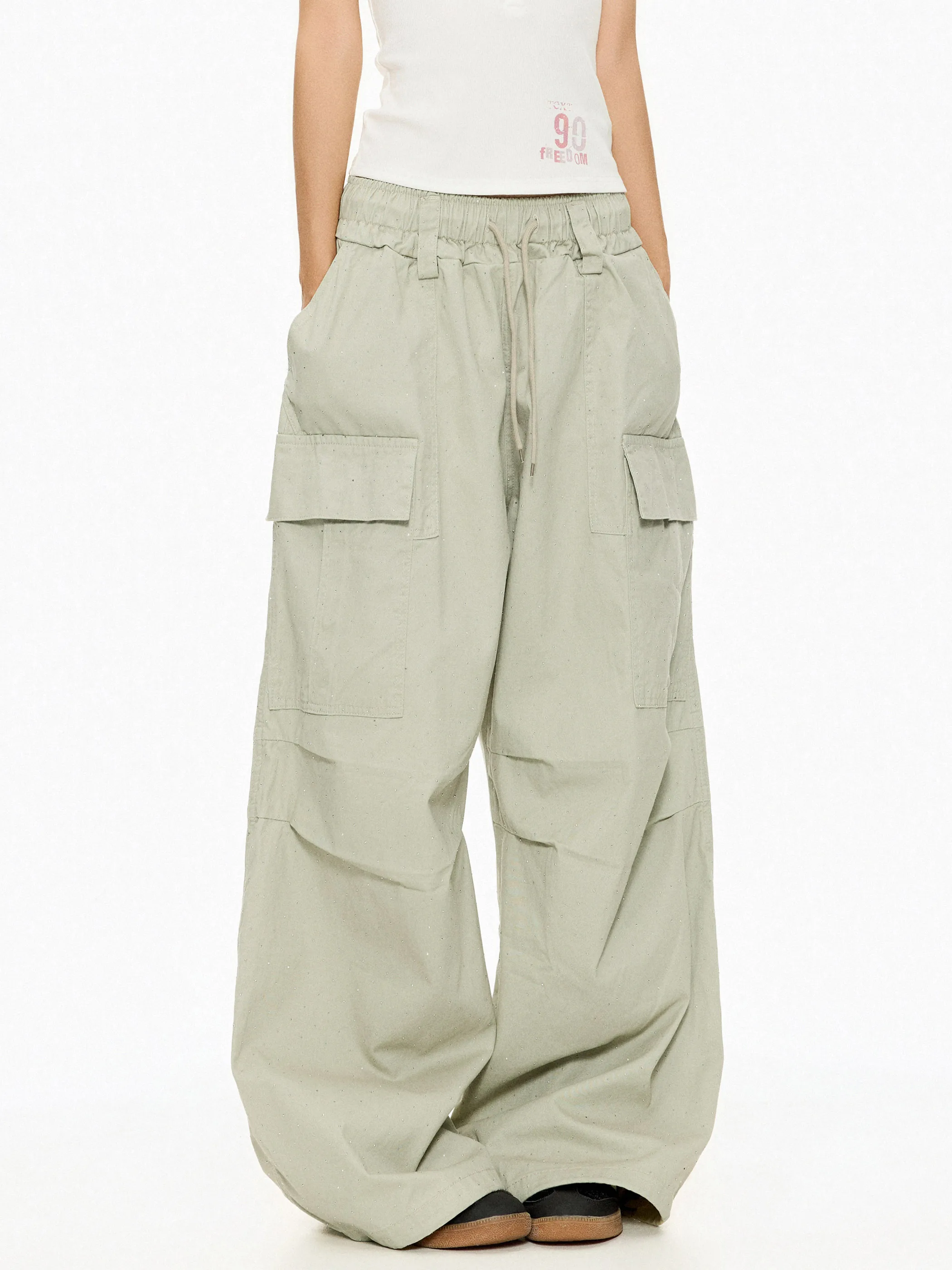 Vintage Multi-Pocket Pleated Work Pants Women Loose Light Casual Pants CleanFit CTBCAPTAINBEER Beer Captain Citywalk