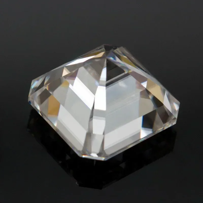 Moissanite Stone Top D Color  Asscher Cut VVS1 Advanced Jewelry Rings Earring Material Pass Diamond Tester with GRA Certificate
