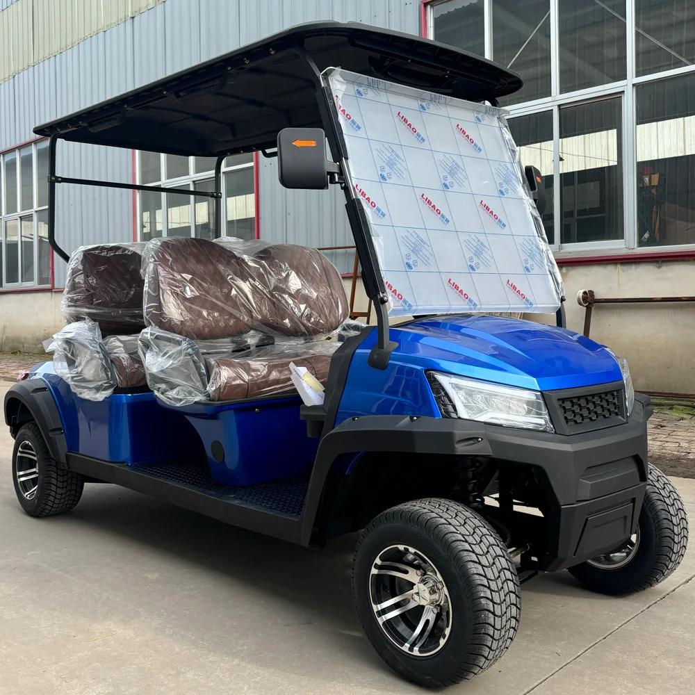 2025 New Model Hot Sale Electric Golf Cart Hunting Cart with 6 seats 48V Lithium Battery