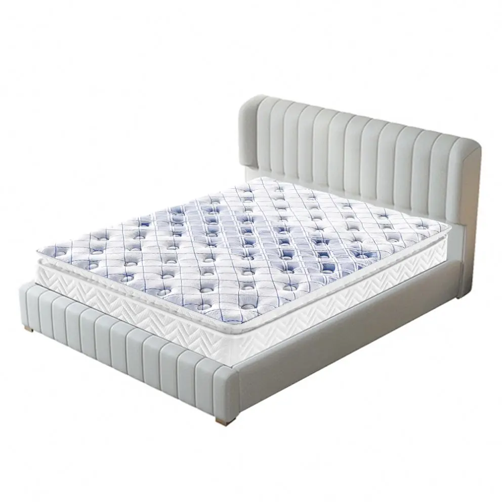 Compressed and rolled up memory foam queen pocket coil spring mattress high quality bed mattress