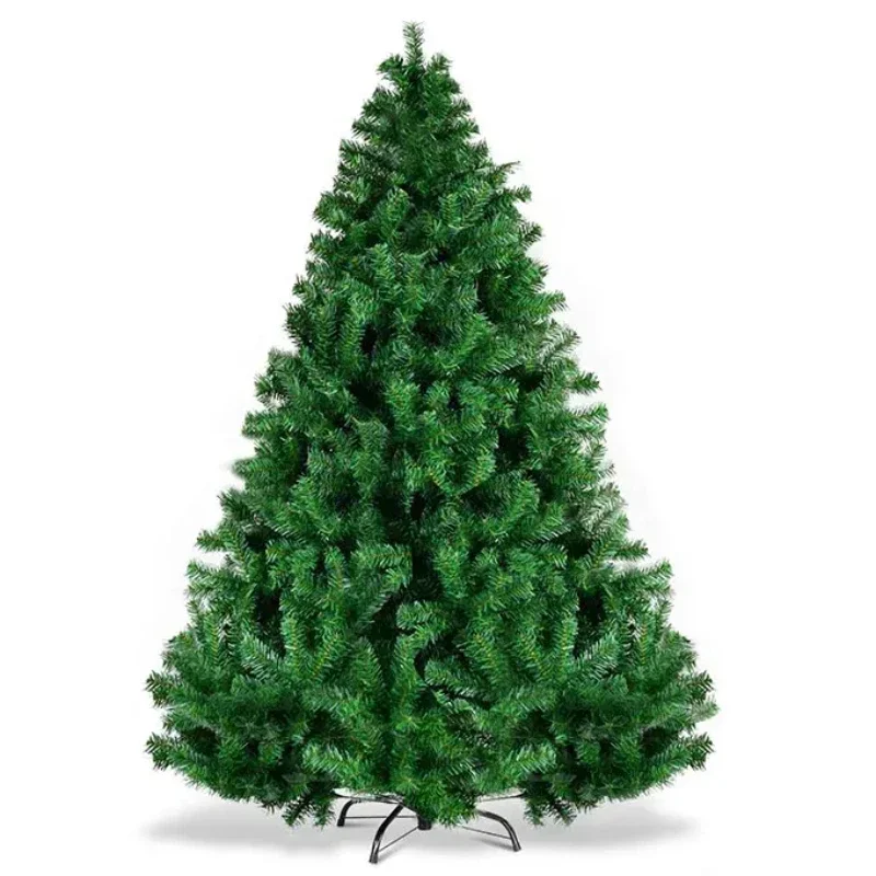 Artificial Christmas Tree PVC Thick Fir Christmas Tree with Metal Bracket Christmas Indoor and Outdoor Atmosphere Decoration