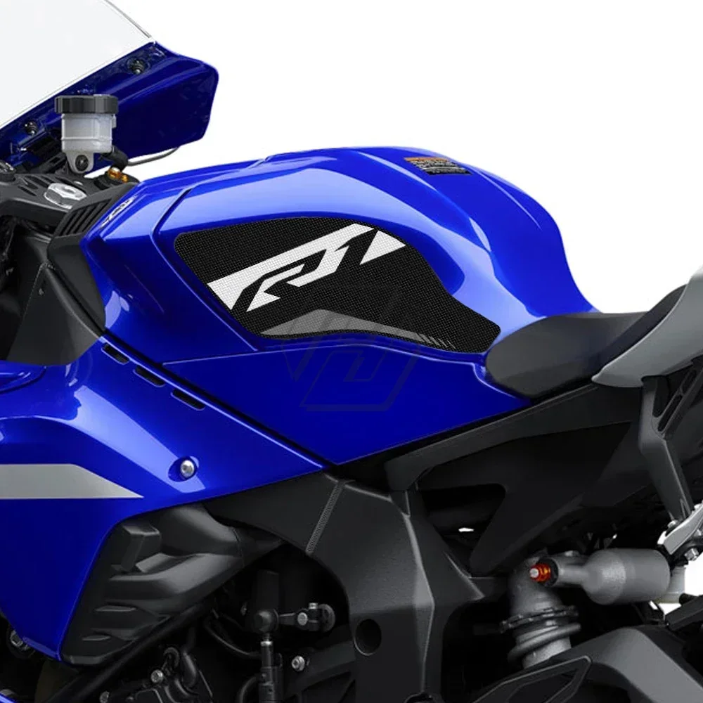 สติกเกอร์ติดรถจักรยานยนต์สำหรับ Yamaha YZF-R1 R1 2020-2022 สติกเกอร์ตกแต่งรถจักรยานยนต์ แผ่นรองถังน้ำมันด้านข้าง ป้องกันรอยขีดข่วน แผ่นรองกันลื่นบริเวณเข่า