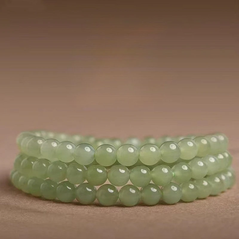 Qingshui Hetian Jade Multi-circle Bracelet Women's Light Luxury Fashion Lucky Bracelet