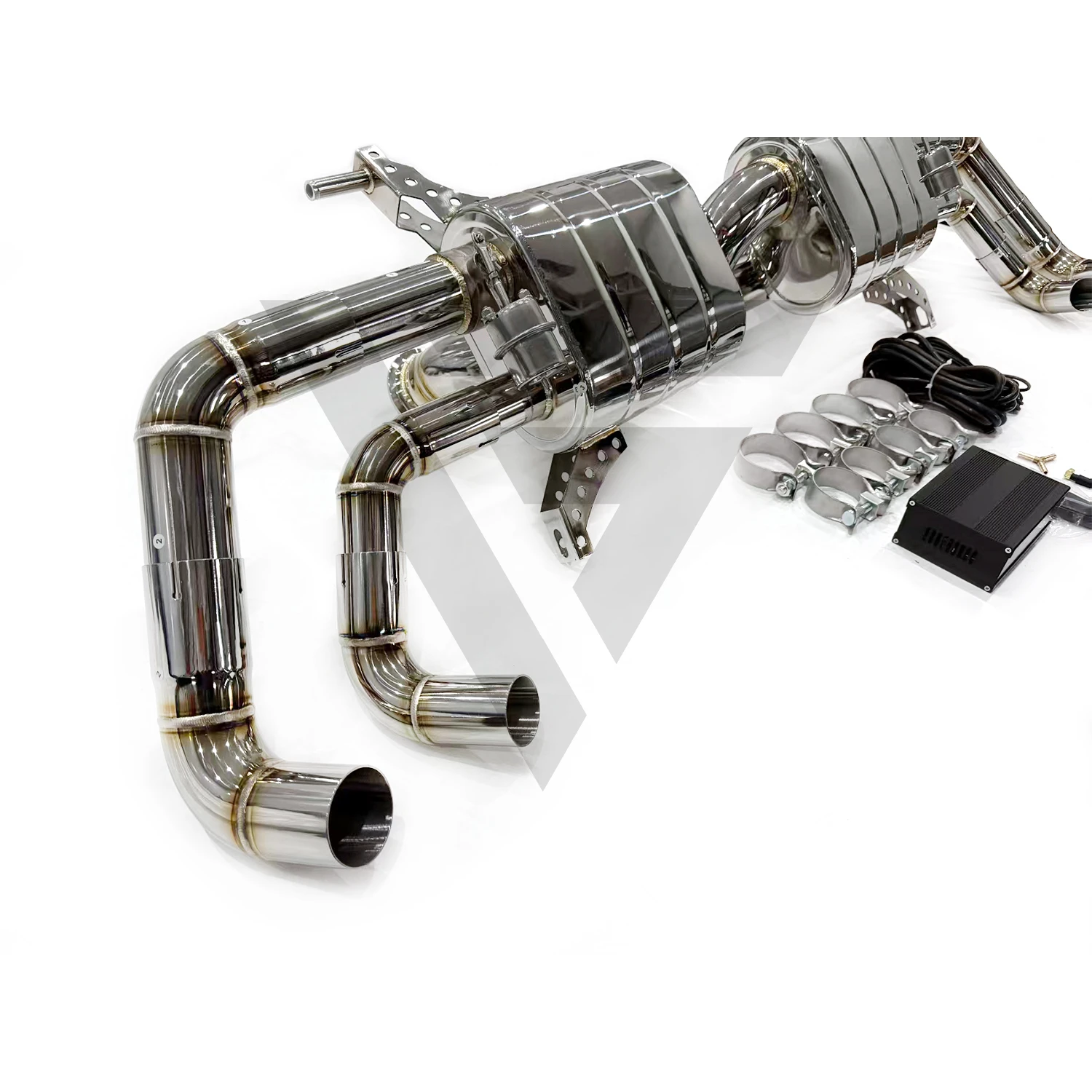 

Lightweight Polished Stainless Steel Valvetronic Catback For Lamborghini LP610 Remote Control Valve Performance Tuning