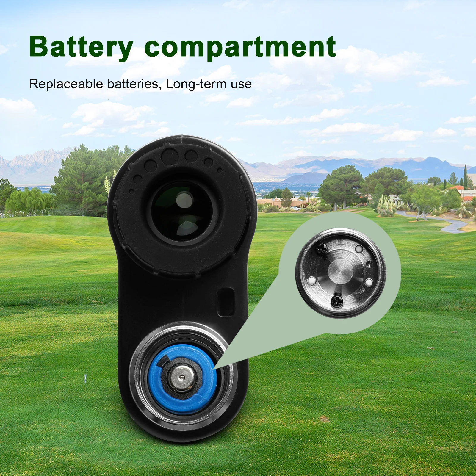 IMeter 656Y Golf Laser Range Finder with Slope Adjustment Flag Lock Vibration Angle Meter for Hunting White view 7
