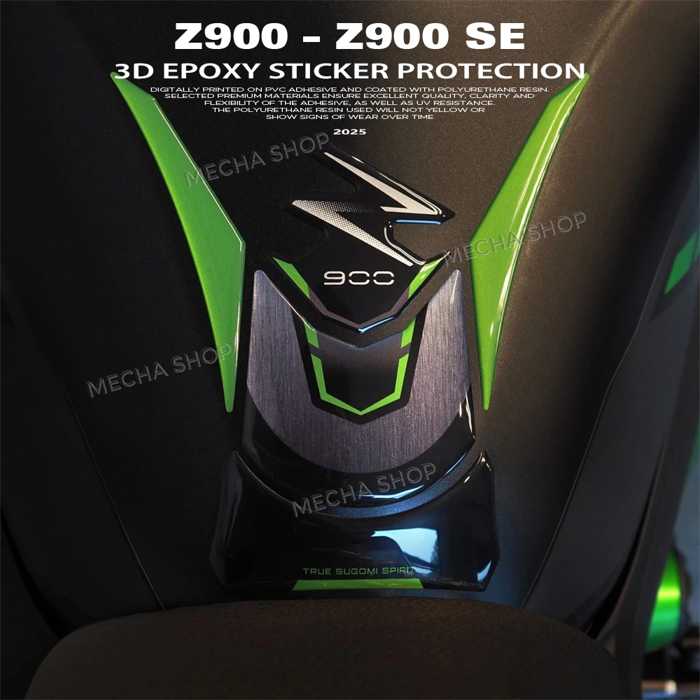 3D Motorcycle Fuel Tank Pad Sticker Tank Protection Decals Waterproof For Z900 Z 900 SE 2025