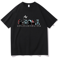 Anime Cute Solo Leveling T-shirt O-Neck Short Sleeve Shirts Fans Gift